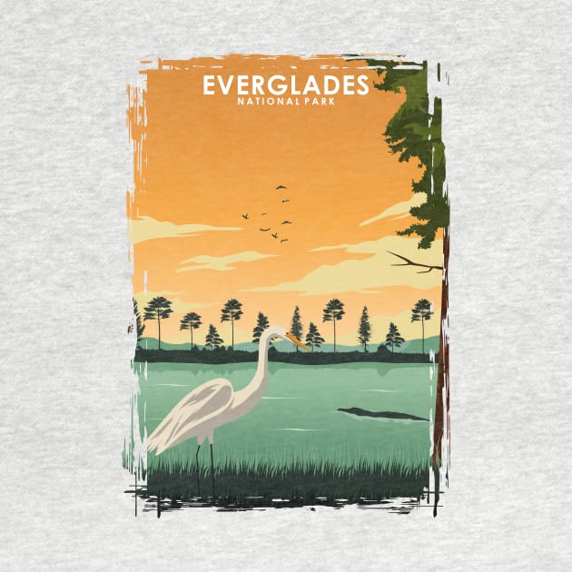 Everglades National Park Travel Poster by jornvanhezik